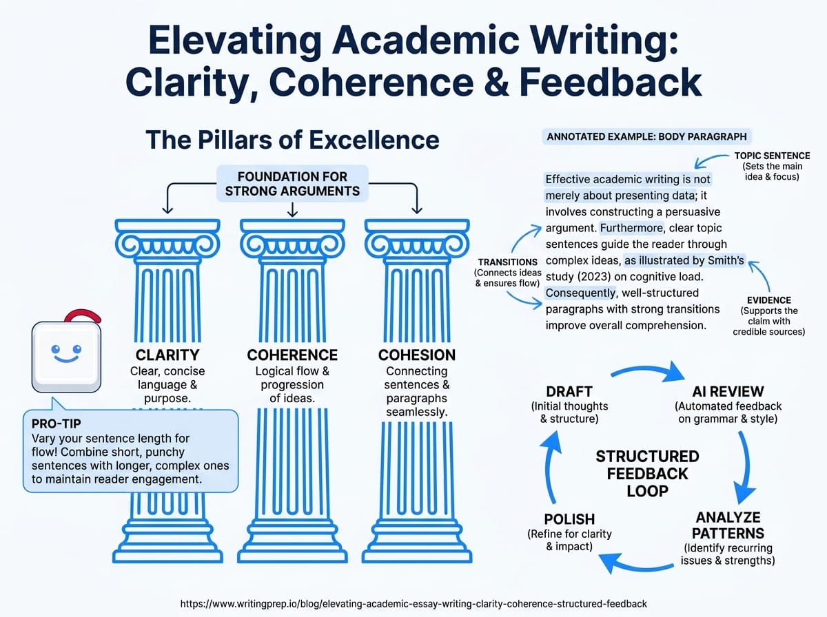 How structured feedback transforms vague academic paragraphs into clear, well-argued essays | WritingPrep