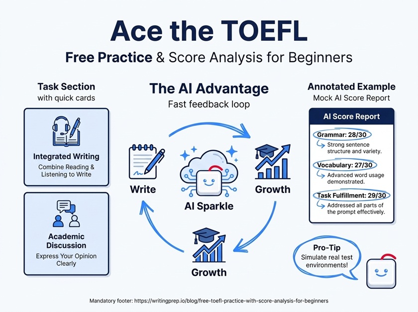 Free TOEFL Practice with Instant Score and Performance Analysis for Beginners: key insights for TOEFL Tips | WritingPrep