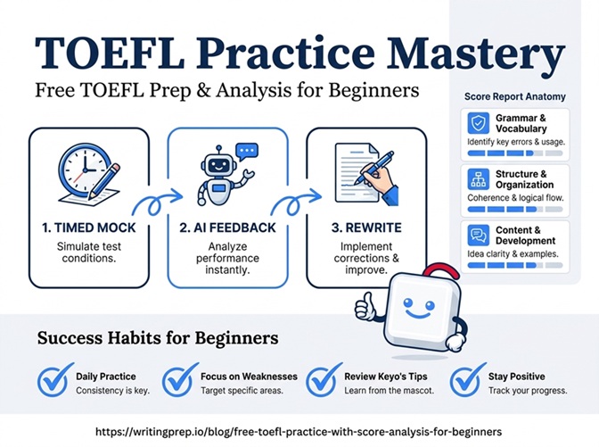 Free TOEFL Practice with Instant Score and Performance Analysis for Beginners | WritingPrep — featured image