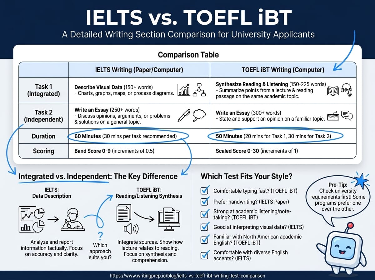 Integrated vs independent writing tasks — understanding the core difference between TOEFL and IELTS writing | WritingPrep