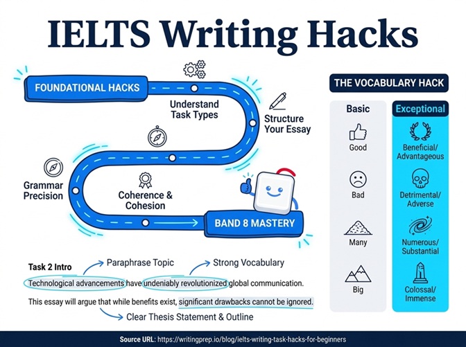 5 Essential IELTS Writing Task Hacks Every Beginner Must Know: key insights for IELTS Tips | WritingPrep