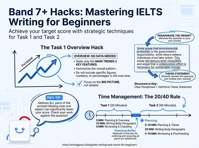 5 Essential IELTS Writing Task Hacks Every Beginner Must Know | WritingPrep — featured image