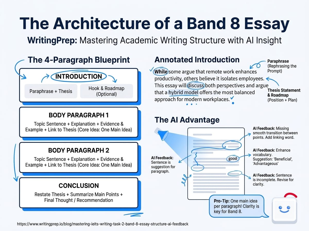 Band 8 vocabulary and grammar patterns for IELTS Writing Task 2 — examples and practice strategies | WritingPrep