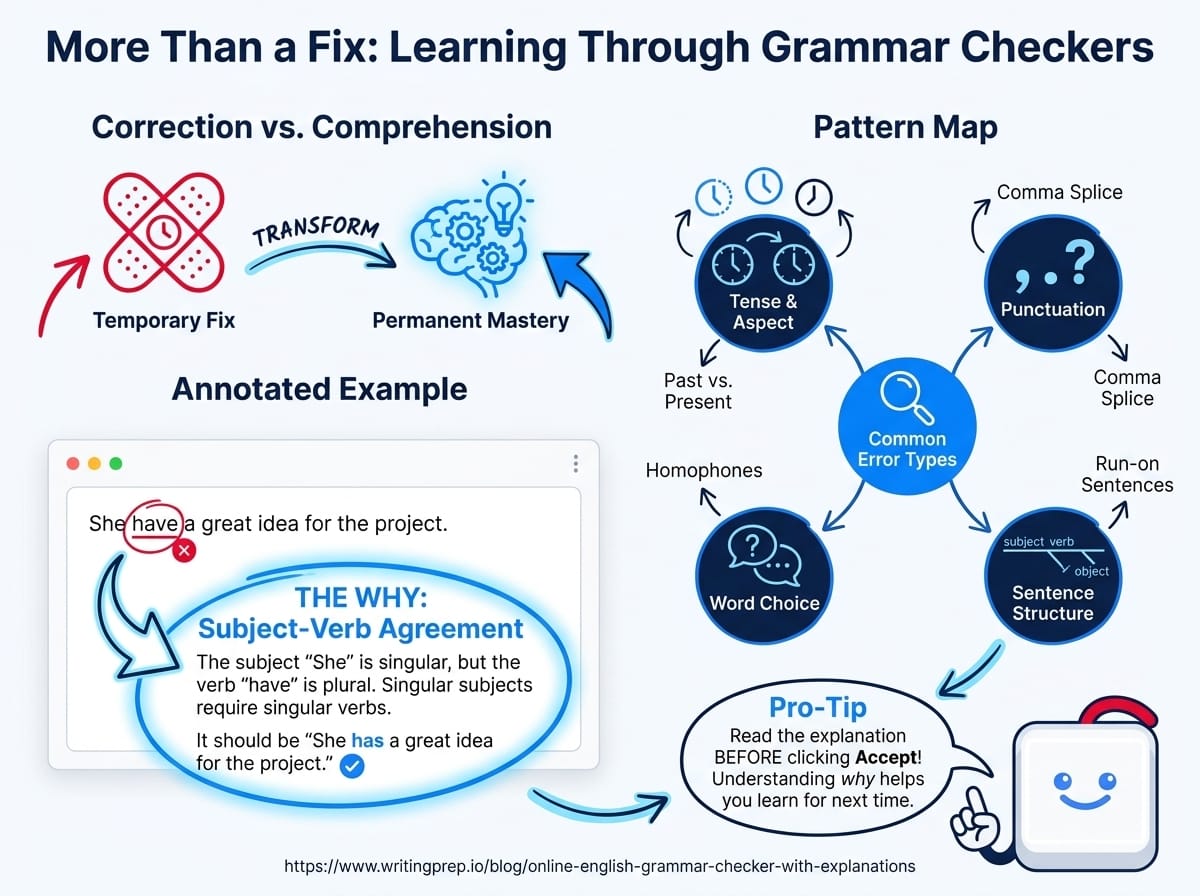 Using AI grammar feedback for IELTS and TOEFL writing — what to look for in a writing checker | WritingPrep