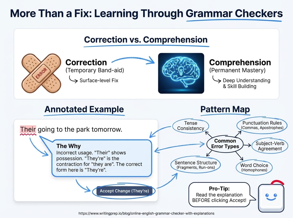 Best online English grammar checker with explanations — tools that help you understand your mistakes, not just fix them | WritingPrep — featured image