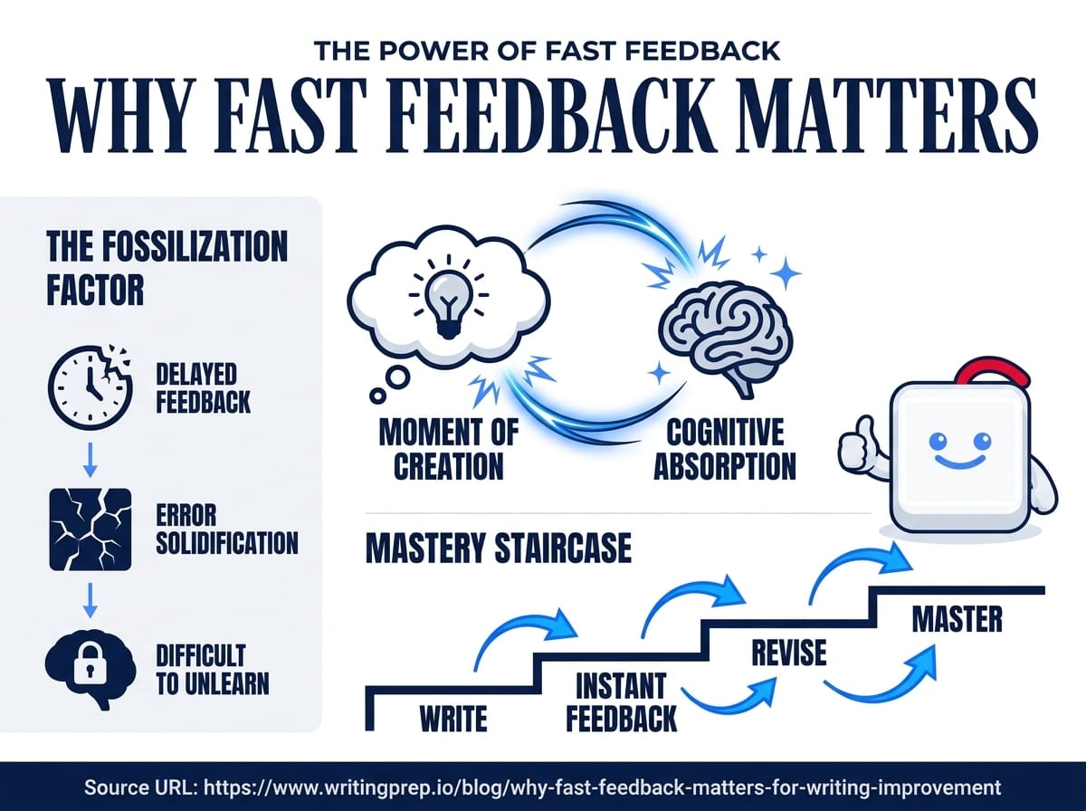 How WritingPrep's real-time AI feedback shortens the feedback loop and builds writing fluency faster | WritingPrep